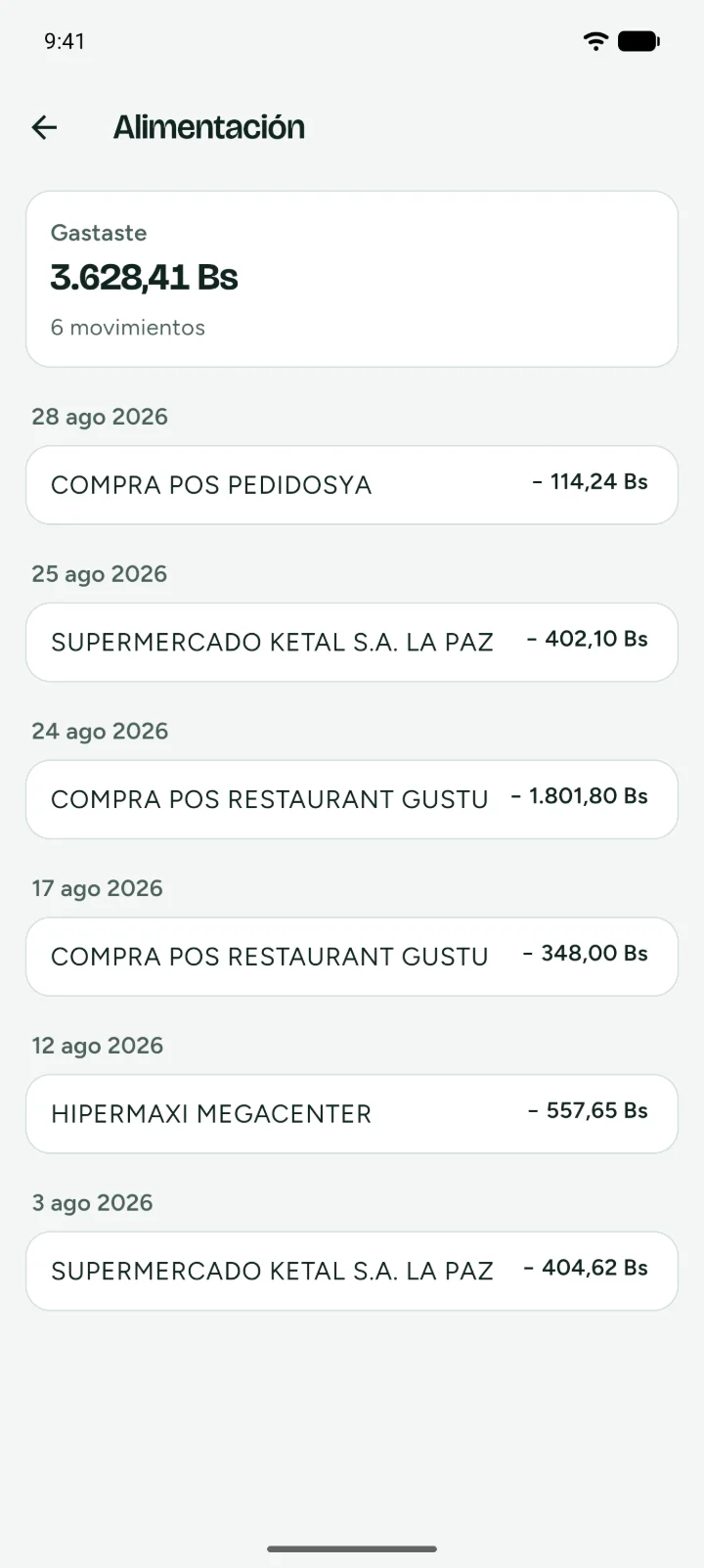 Los movimientos de una categoría